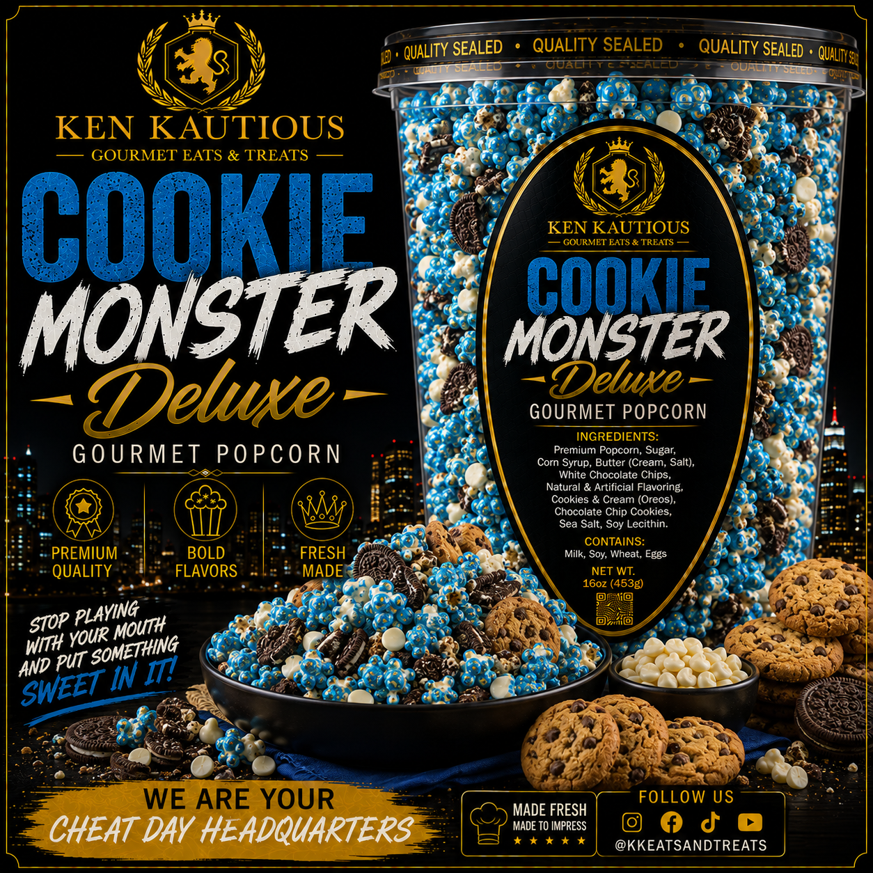 Cookie Monster Popcorn