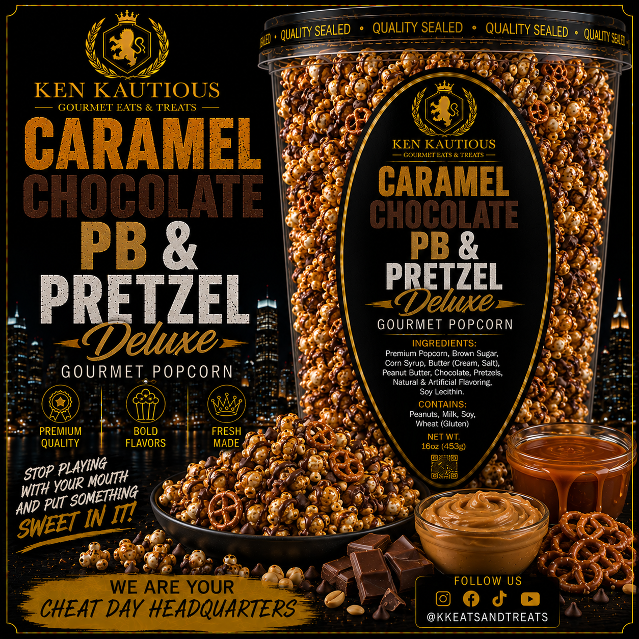 Caramel Chocolate PB Pretzel – Ken Kautious Gourmet Eats and Treats