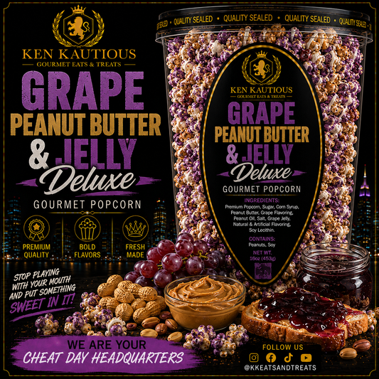 Grape Peanut Butter & Jelly Popcorn