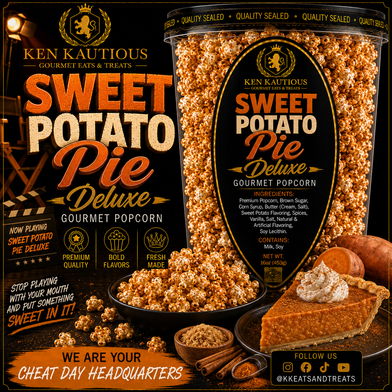 Sweet Potato Pie Popcorn