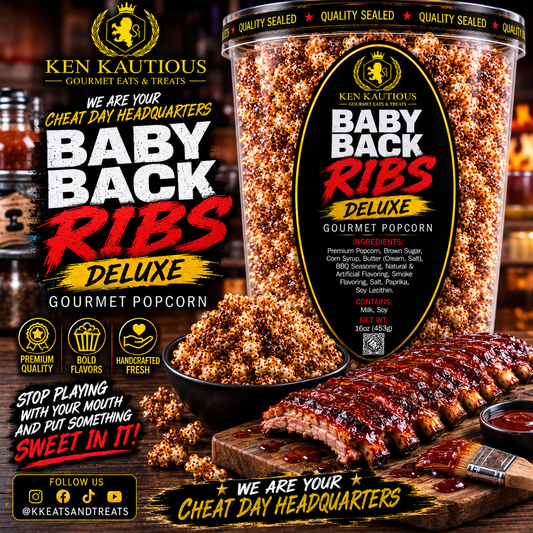 Baby Back Ribs Gourmet Popcorn