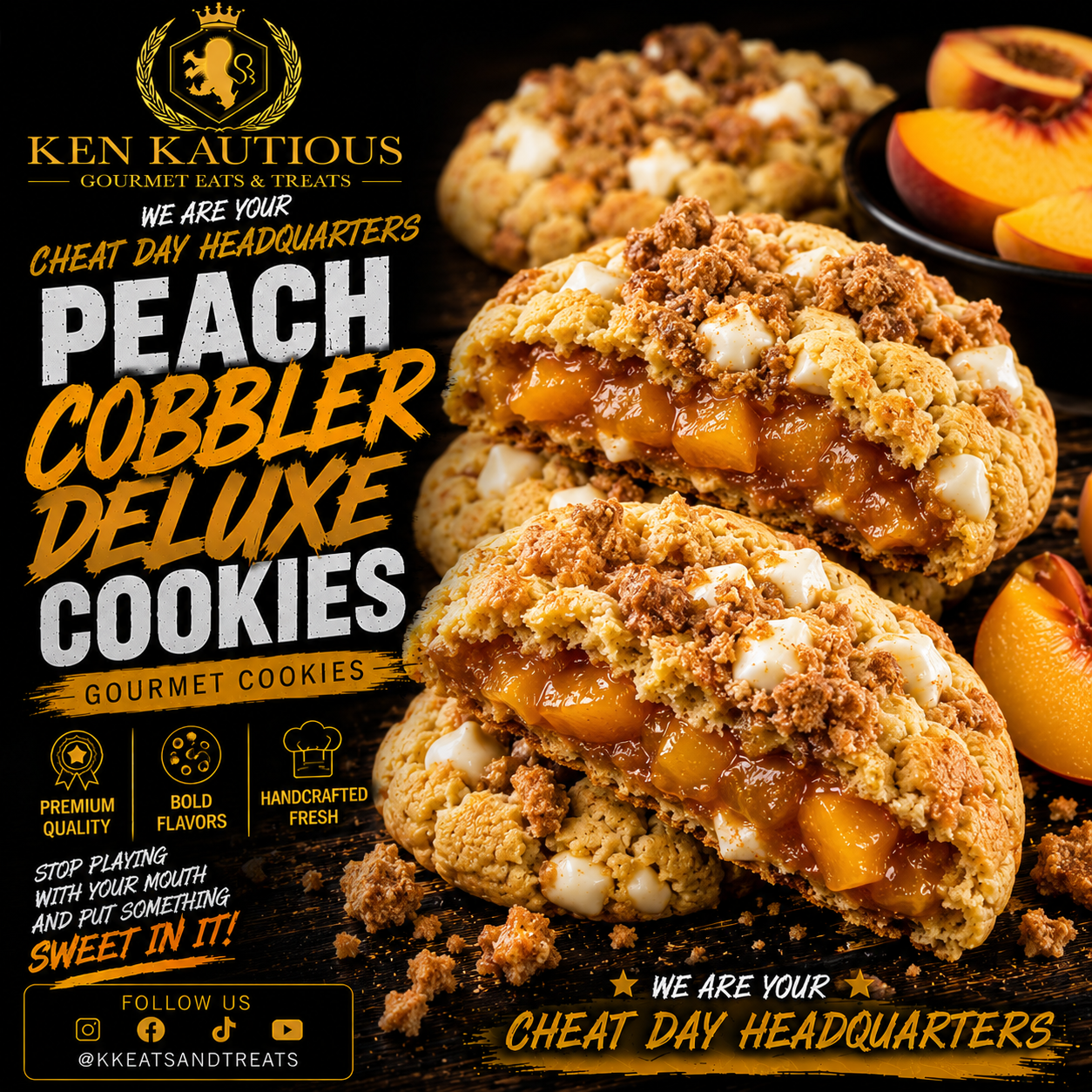 Peach Cobbler Deluxe Cookie (3pc)