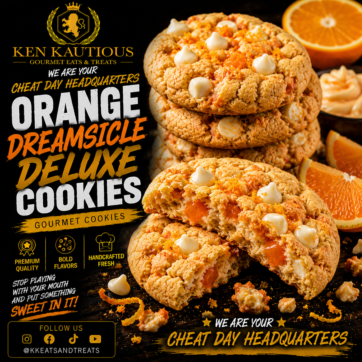 Orange Dreamsicle Deluxe Cookie (3pc)